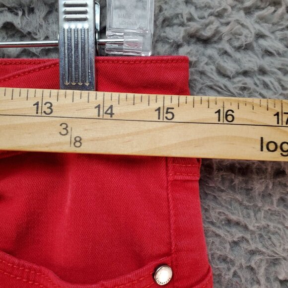 Liverpool Jeans Womens 10/30 Red Hugger Ankle Denim - Picture 5 of 10